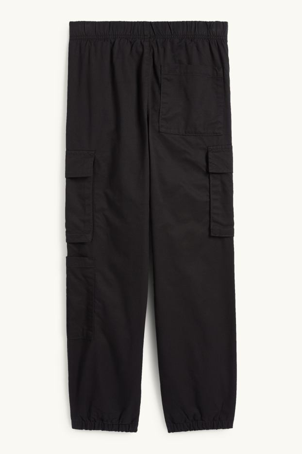 Children Boys - Thermal cargo trousers - black