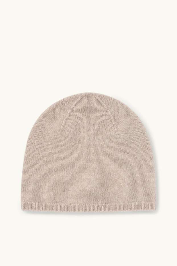 Dámské - Kašmírová čepice beanie - světle béžová
