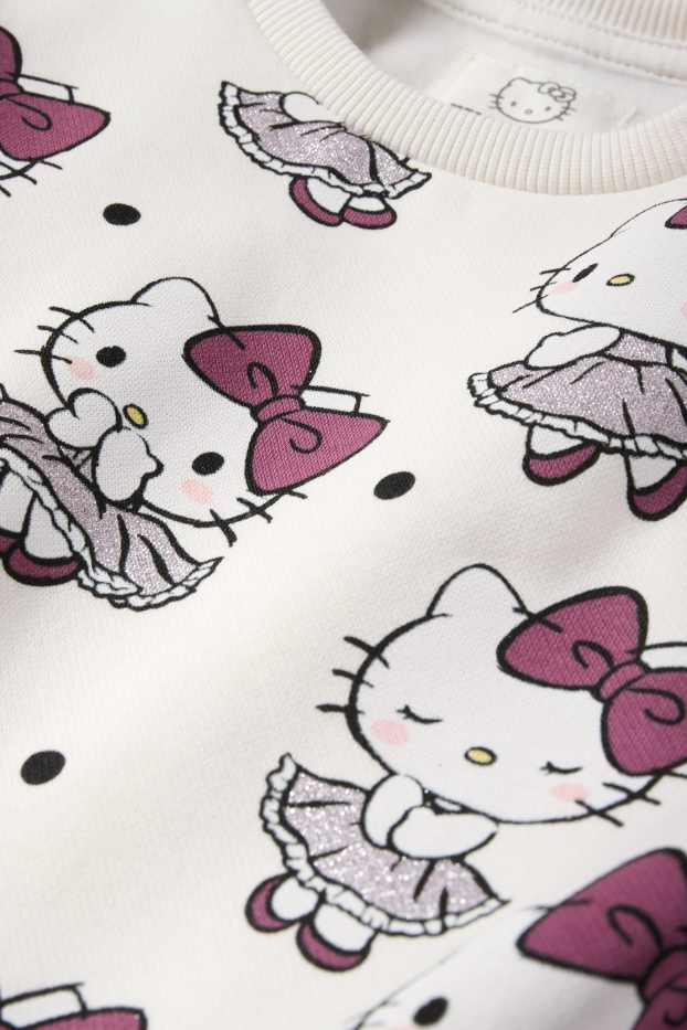Enfants filles - Hello Kitty - sweat - blanc crème