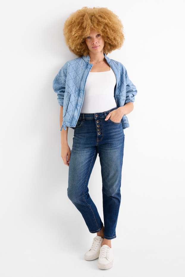 Mujer - Boyfriend jeans - mid waist - vaqueros - azul