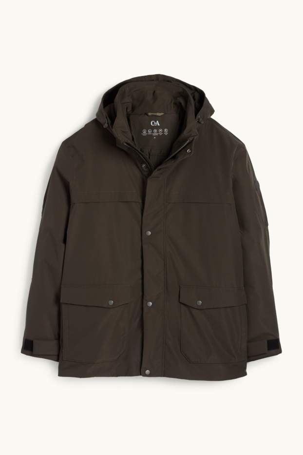 Home - Jaqueta amb caputxa - folrada - impermeable - negre