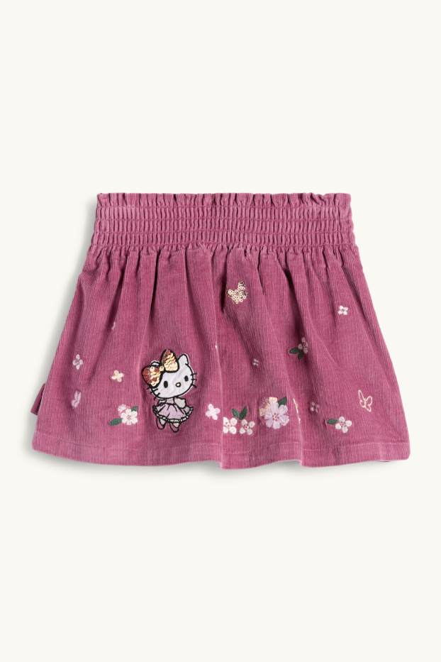 Kinder Mädchen - Hello Kitty - Cordrock - pink