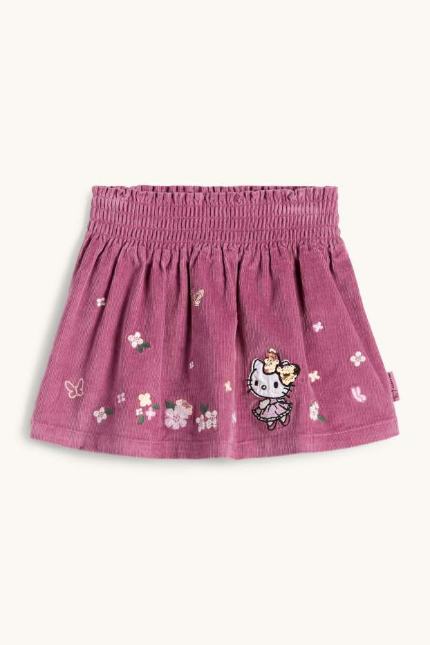 Kinder Mädchen - Hello Kitty - Cordrock - pink