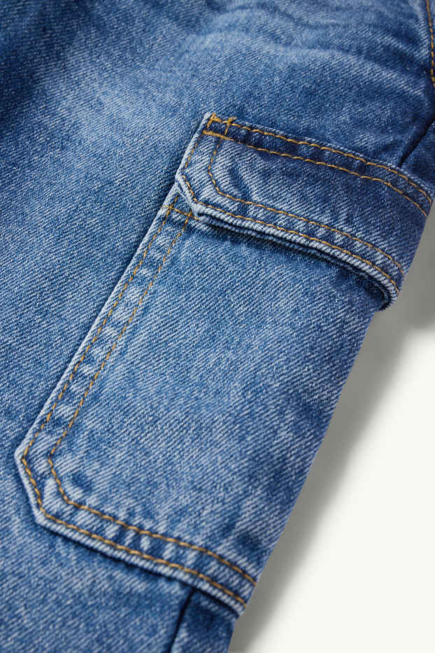 Kinderen: jongens - Cargojeans - thermojeans - jeansblauw