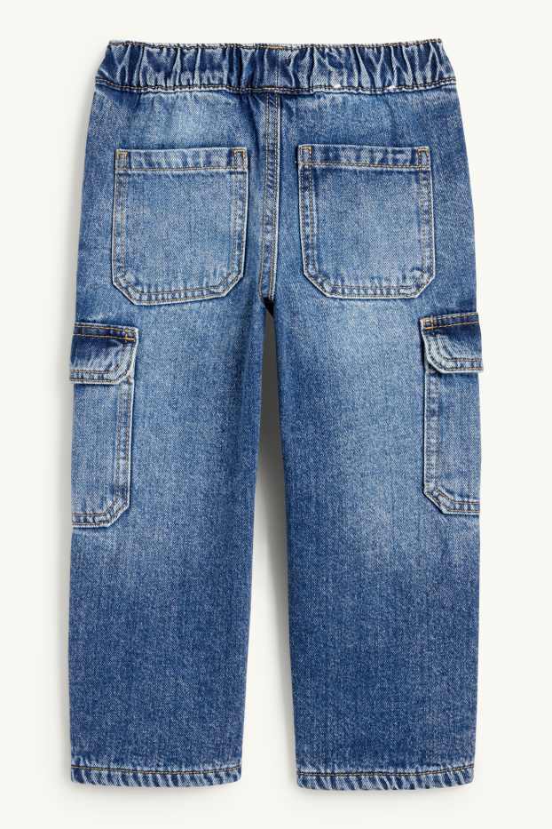 Kinderen: jongens - Cargojeans - thermojeans - jeansblauw