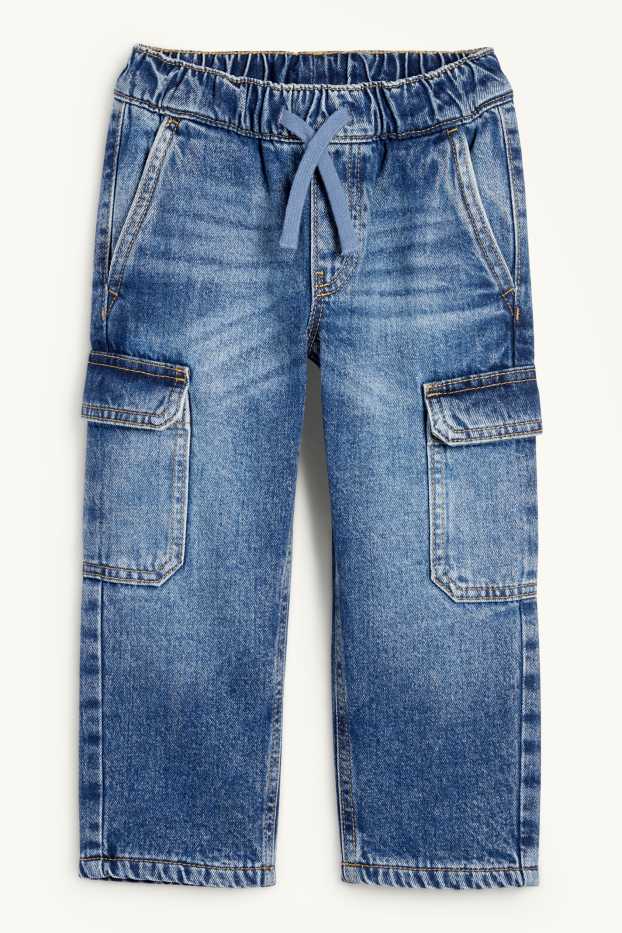 Kinderen: jongens - Cargojeans - thermojeans - jeansblauw