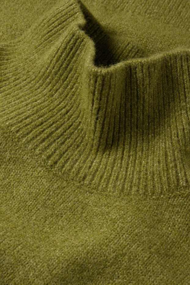 Women - Knitted dress - green