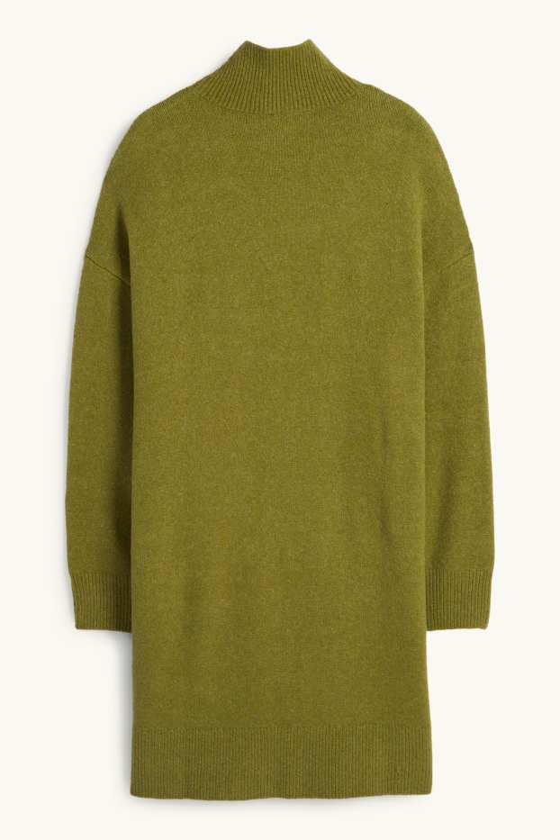 Women - Knitted dress - green