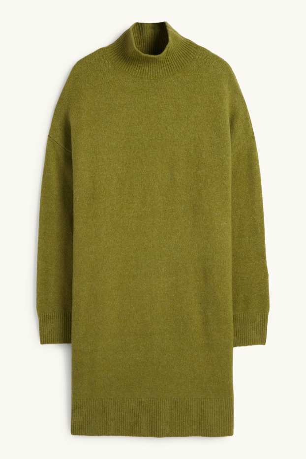 Women - Knitted dress - green