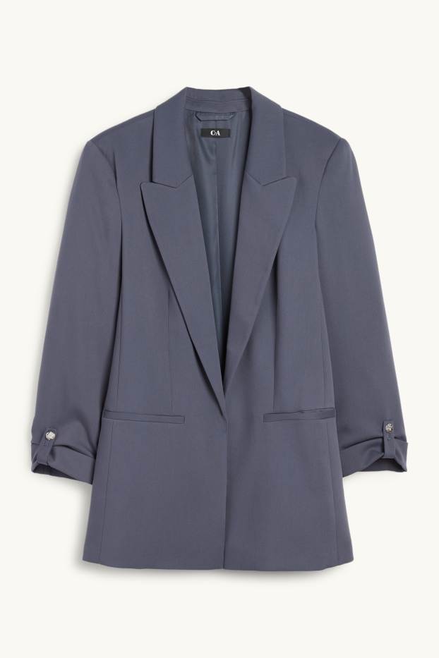 Femei - Blazer lung - regular fit - albastru închis