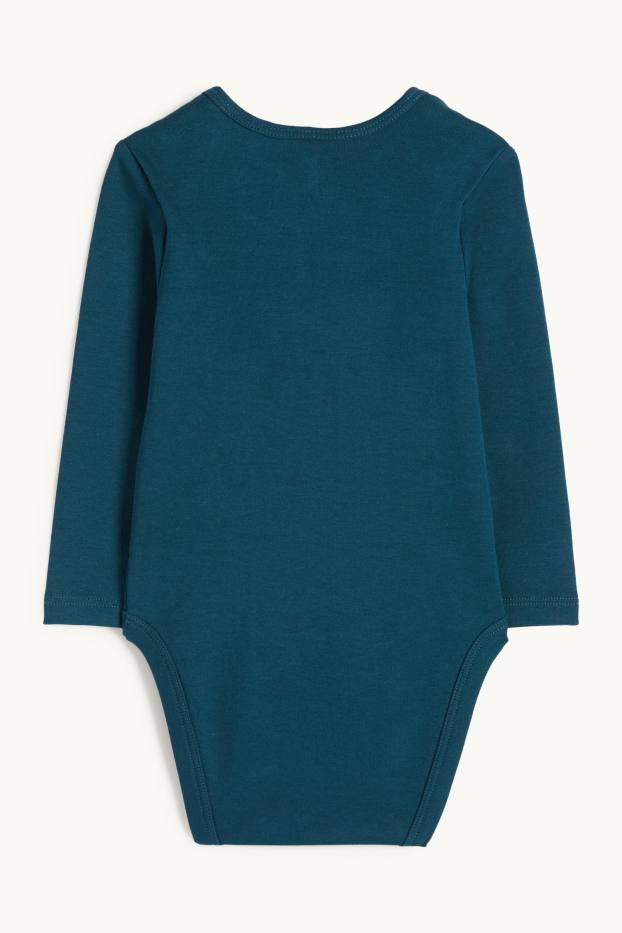 Unisex - Motiv Santa Clause a soba - vánoční body pro miminka - petrolejová