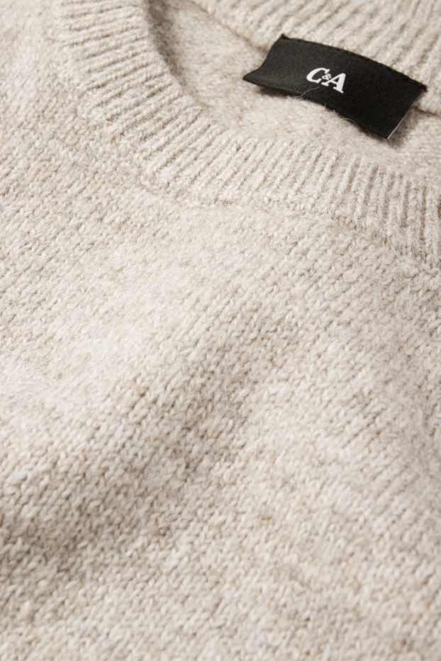 Hommes - Pull - gris clair chiné