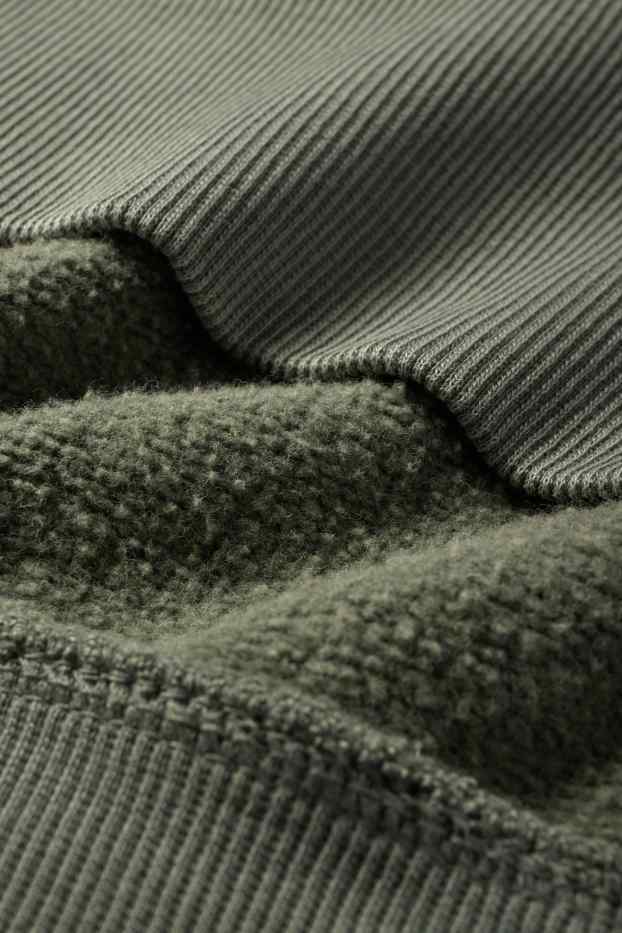 Bărbați - Bluză de molton - kaki