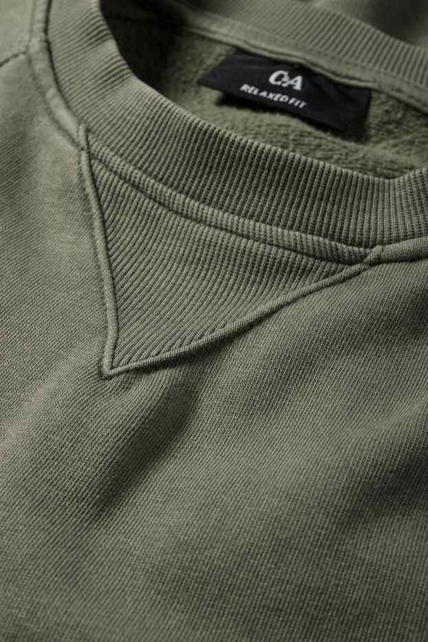 Bărbați - Bluză de molton - kaki