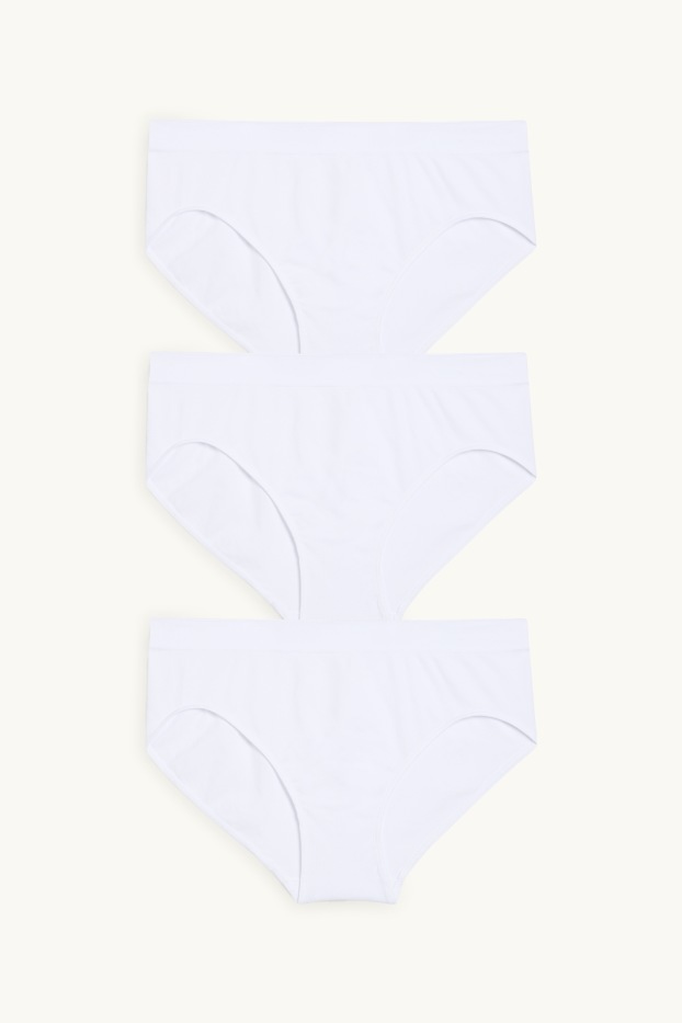 Dámské - Multipack 3 ks - kalhotky - bezešvé - bílá