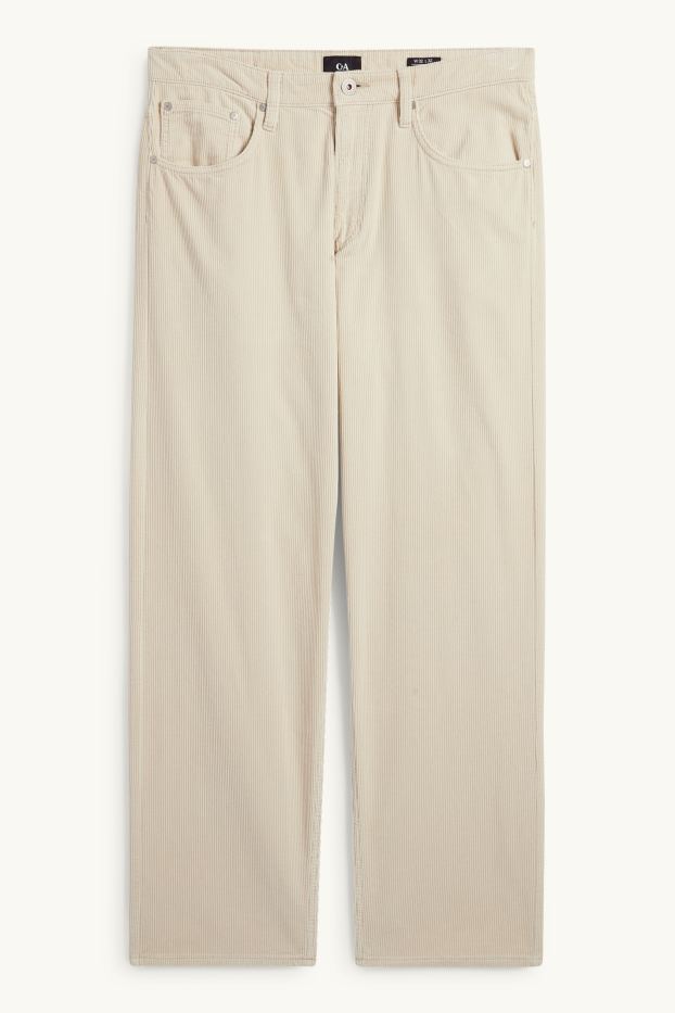 Home - Pantalons de pana - relaxed fit - beix clar