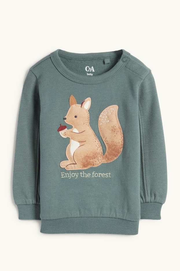 Baby Boys - Squirrel - baby sweatshirt - green