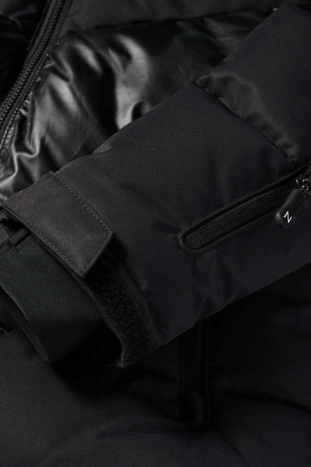 Enfants filles - Veste de ski à capuche - finition déperlante - noir