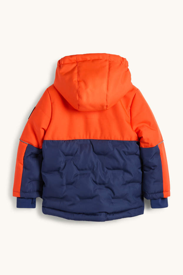 Children Boys - Ski jacket with hood - waterproof - orange