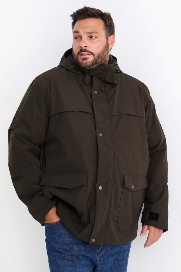 Home - Jaqueta amb caputxa - folrada - impermeable - negre