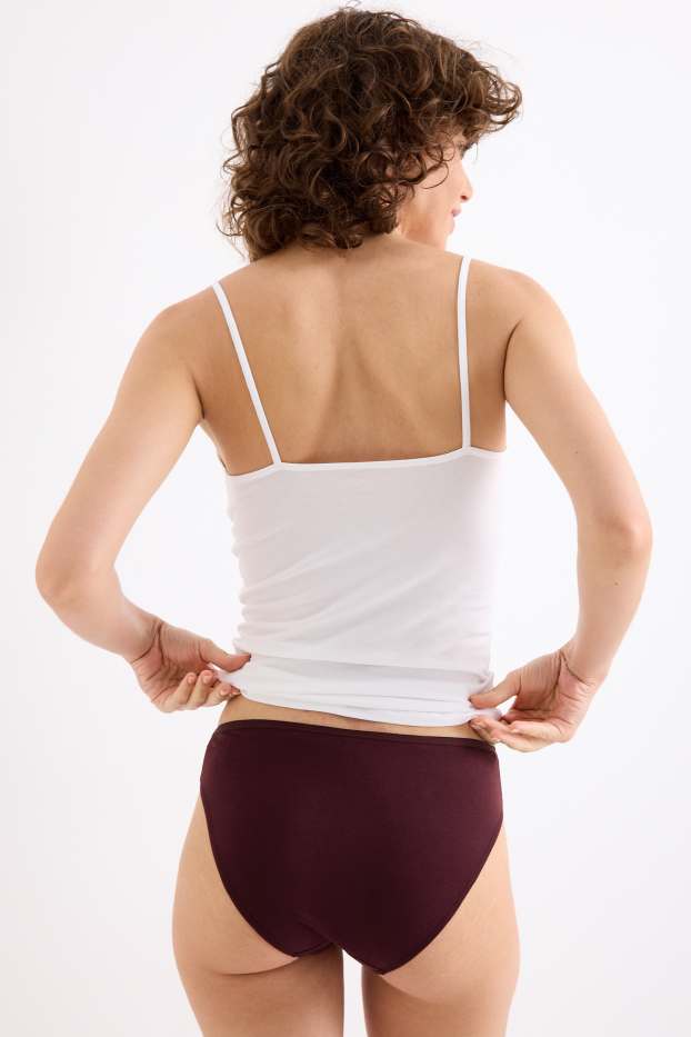 Dames - Set van 4 - slip - donkerrood