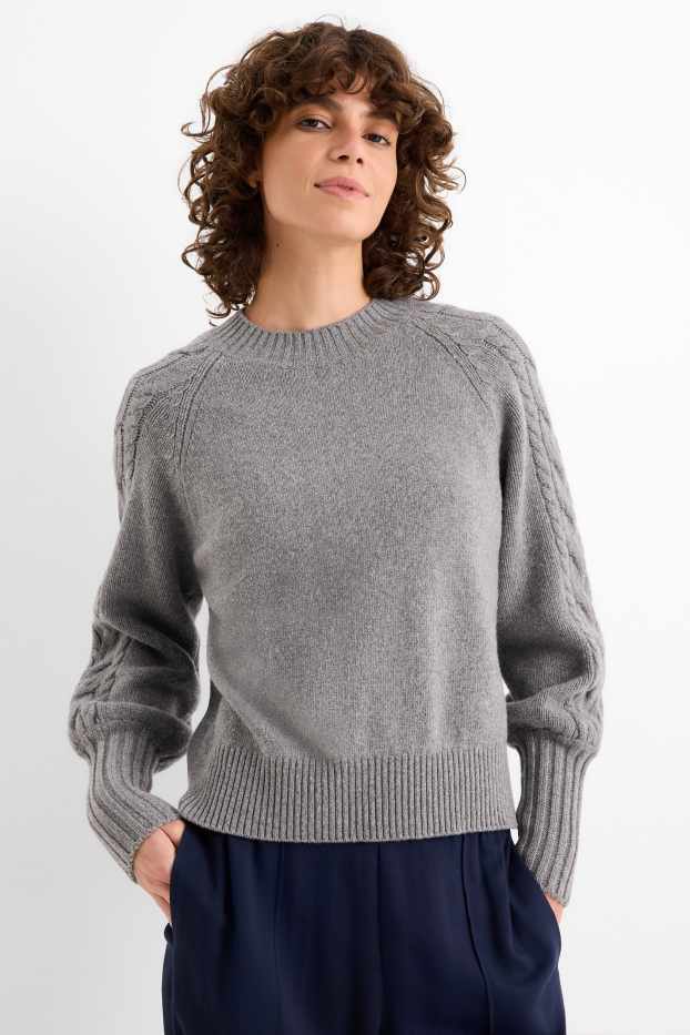 Dona - Jersei de caixmir - gris