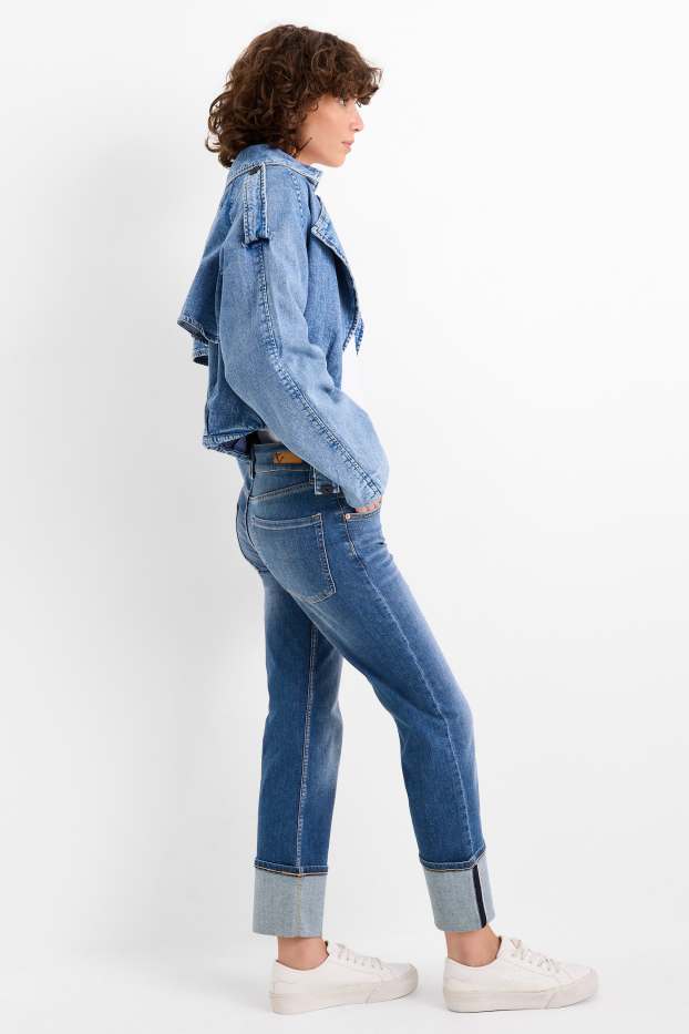 Dona - Straight Jeans - mid waist - LYCRA® - texà blau