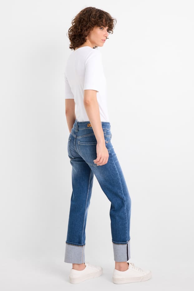 Dona - Straight Jeans - mid waist - LYCRA® - texà blau