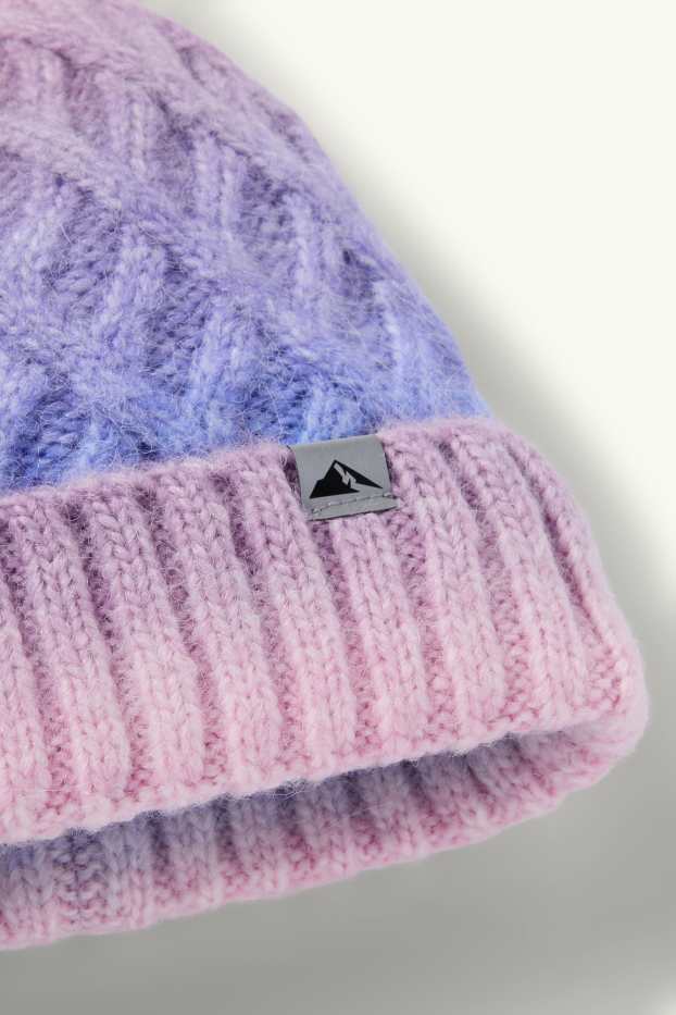 Nena - Gorro - amb motiu - trenat - violeta clar