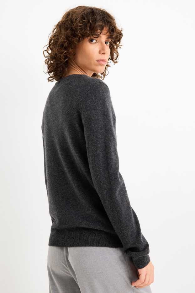 Femmes - Pull en cachemire - gris foncé