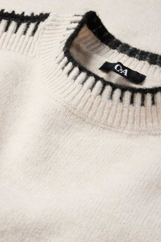 Donna - Vestito in maglia - straight fit - beige chiaro