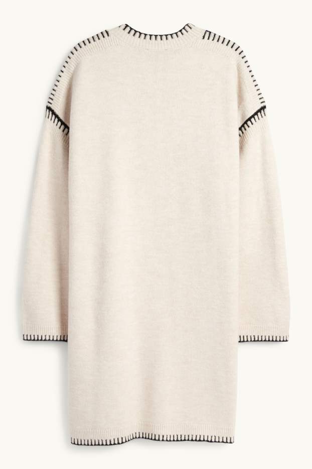 Donna - Vestito in maglia - straight fit - beige chiaro