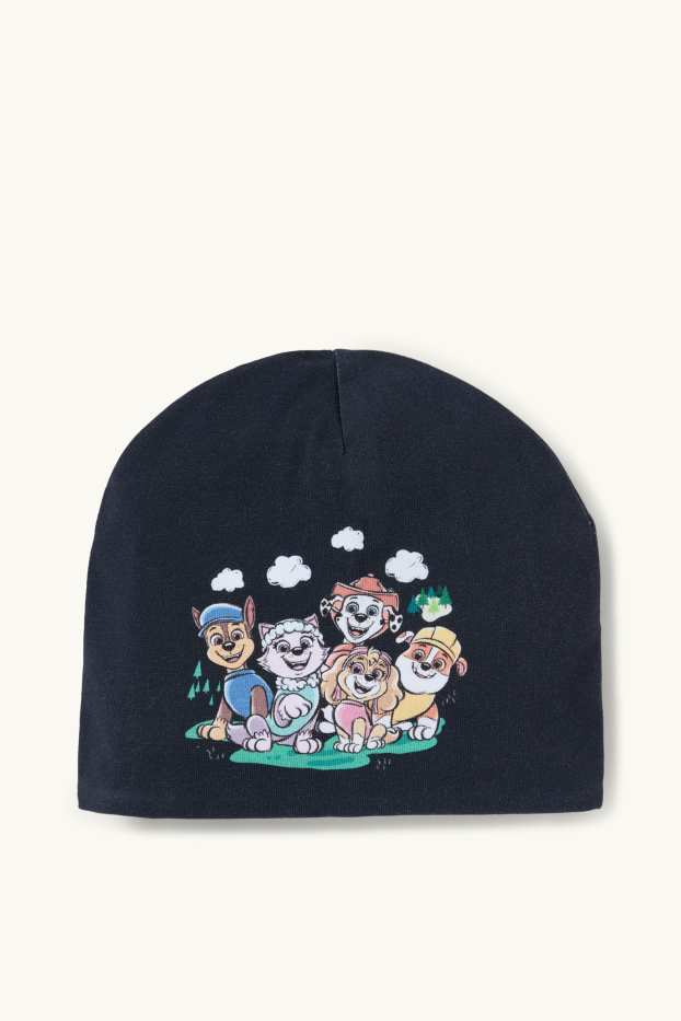 Děti - chlapci - Tlapková patrola - Skye, Everest, Chase, Marshall, Rubble - čepice - tmavomodrá