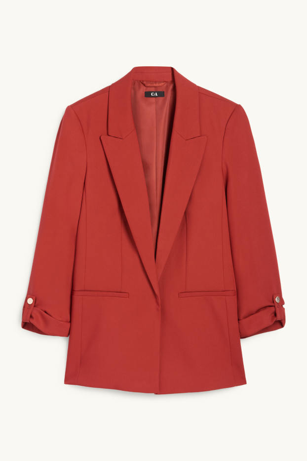 Femei - Blazer lung - regular fit - roșu