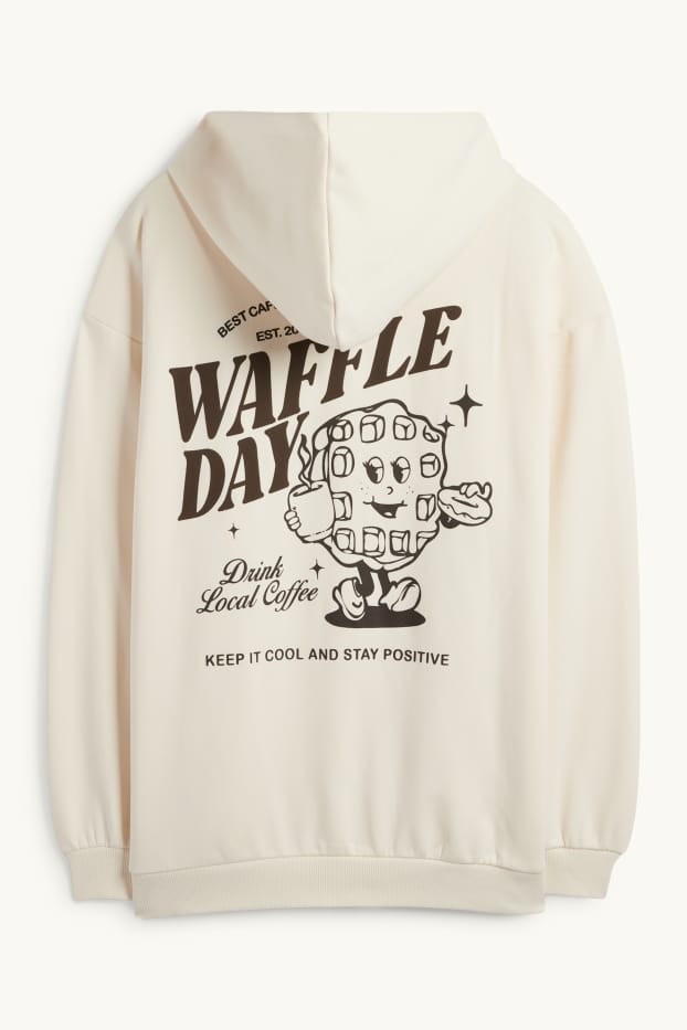 Femmes - Sweat à capuche - blanc crème