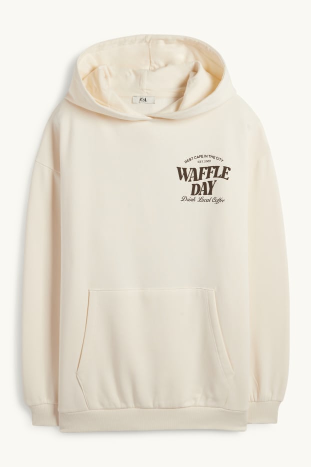 Femmes - Sweat à capuche - blanc crème