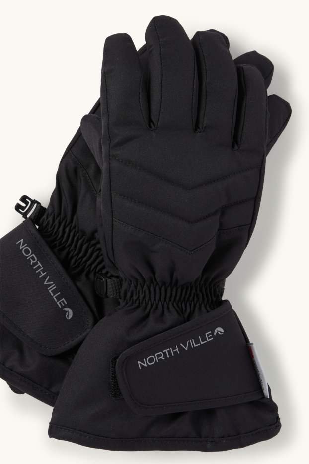 Children Girls - Ski gloves - waterproof - black