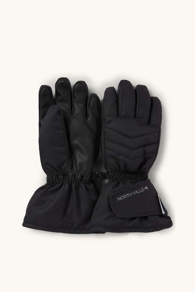 Children Girls - Ski gloves - waterproof - black