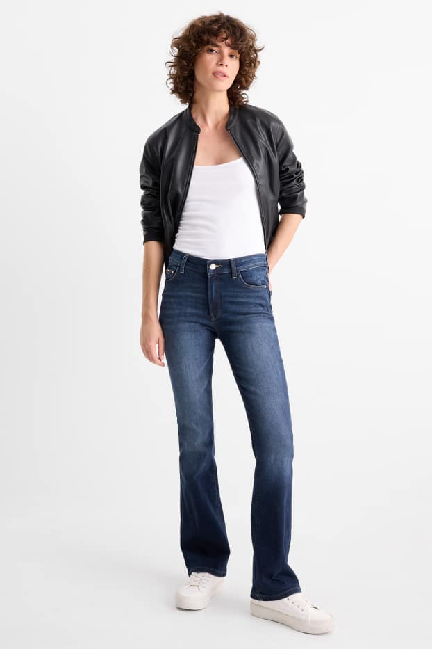Mujer - Bootcut jeans - mid waist - vaqueros - azul oscuro