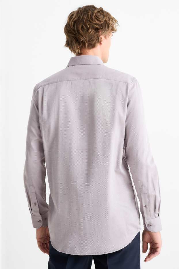 Bărbați - Cămașă office - regular fit - guler italian - ușor de călcat - taupe