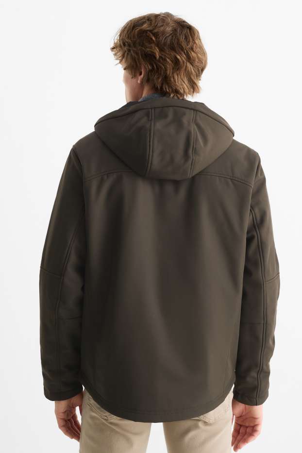 Home - Jaqueta softshell - enconxat - resistent a l’aigua - 4 Way Stretch - verd fosc