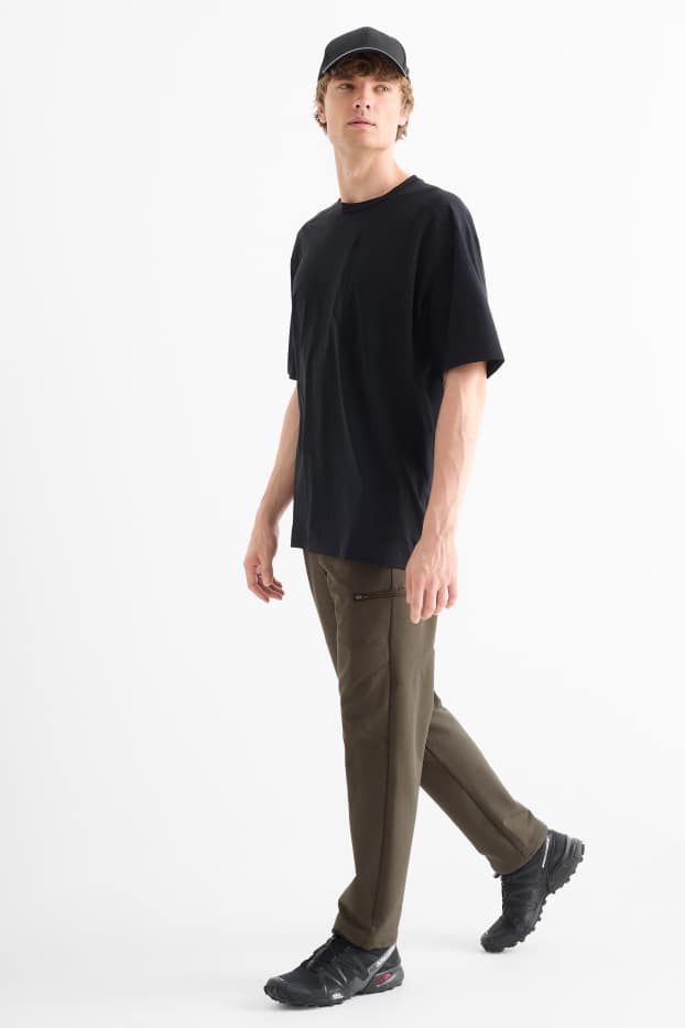 Hombre - Pantalón de deporte funcional - impermeable - verde oscuro