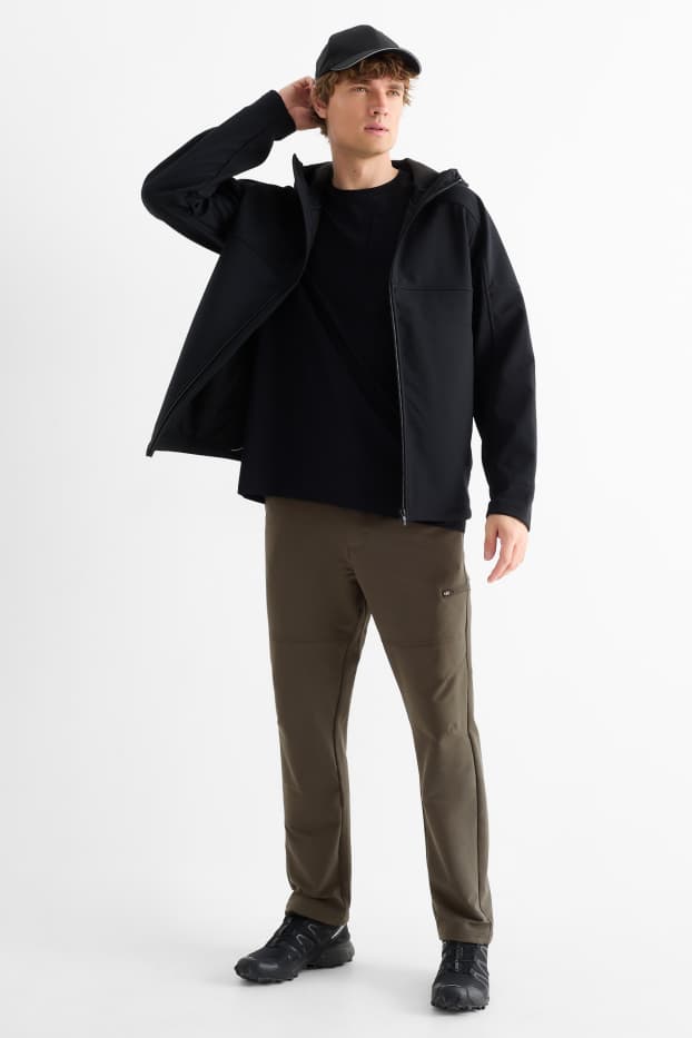 Hombre - Pantalón de deporte funcional - impermeable - verde oscuro