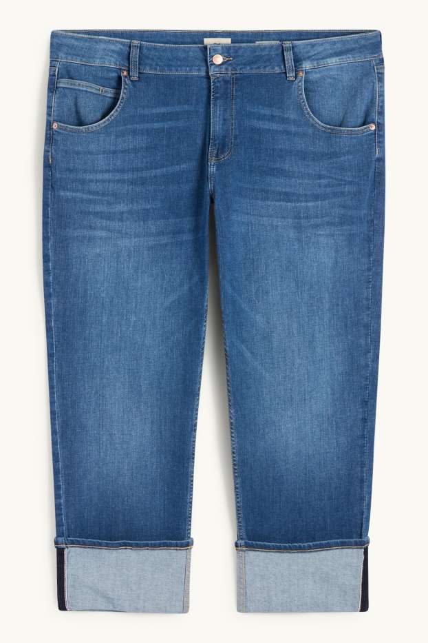 Femmes - Jean coupe droite - mid waist - LYCRA® - jean bleu