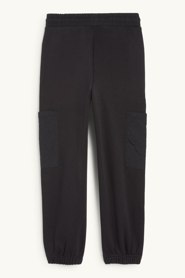Enfants garçons - Pantalon de jogging cargo - noir