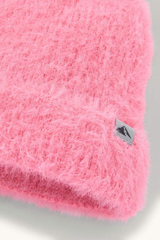 Kinder Mädchen - Ski-Bommelmütze - pink