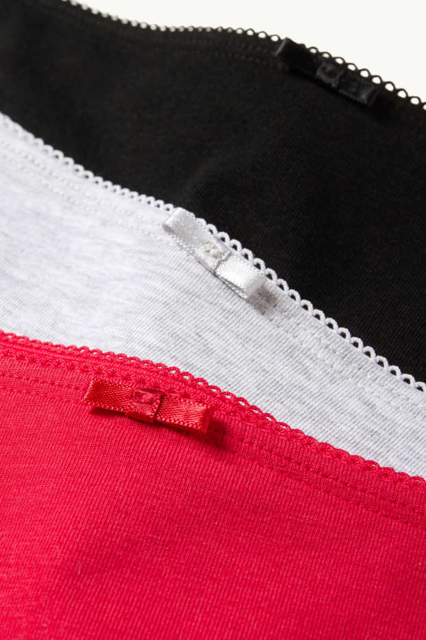 Damen - Multipack 3er - Slip - rot