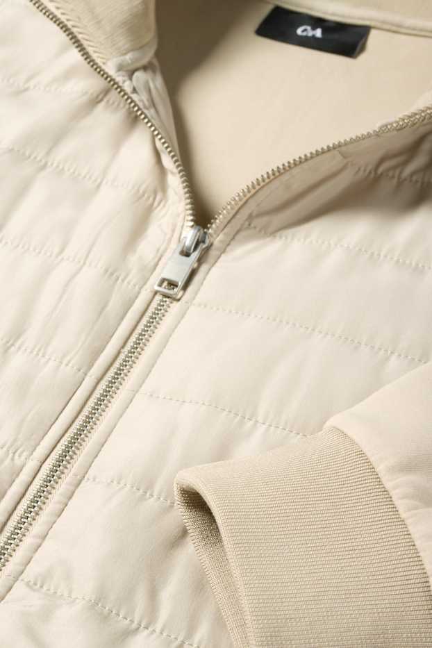 Hommes - Sweat zippé - beige