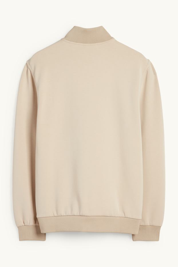 Hommes - Sweat zippé - beige