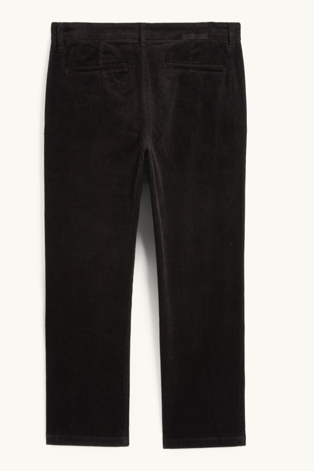 Heren - Corduroy chino - regular fit - zwart